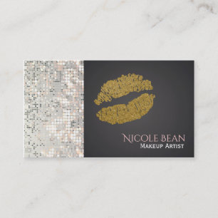 Pailletten & Nepgoud Glanzende Lippen Chic Visitek Visitekaartje