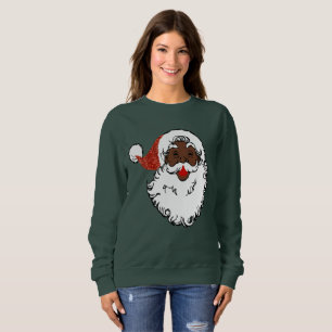 pailletten zwart santa claus vrouwen sweatshirt