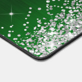 Paillettes Argent Émeraude Vert Fantaisie Monogram (Coin)