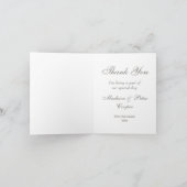 Paillettes Argent, Nœud & Diamant Mariage Merci (Intérieur)