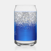 Paillettes Argent Royal Blue Glam Nom (Gauche)