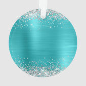 Paillettes Argent Turquoise Bleu Feuille Doux 16 (dos)