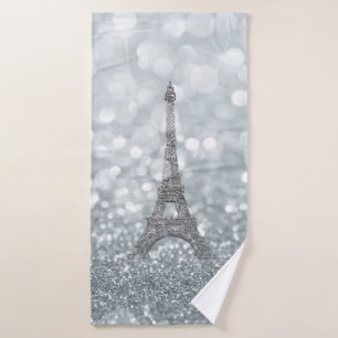 Paillettes Argentées Tour Eiffel de Paris Brillant