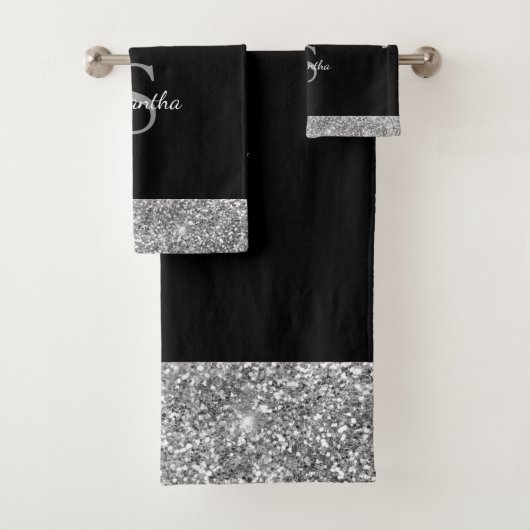 Paillettes Chic Gouttes Étincelantes Monogramme Ar (En situation)
