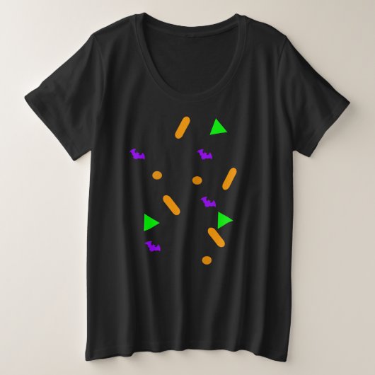 Paillettes de chauve-souris géométriques mignonnes (Design devant)