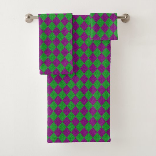 Paillettes de diamant violet et vert (En situation)