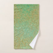 Paillettes de scintillement doré sarcelle aqua gla (Serviette à main)