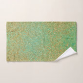 Paillettes de scintillement doré sarcelle aqua gla (Serviette à main)