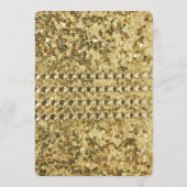 Paillettes d'or du menu | de dîner (Dos)