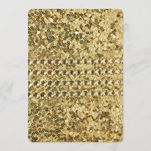 Paillettes d'or du menu | de dîner (Dos)