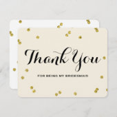 Paillettes dorées | Cartes de remerciement pour de (Devant / Derrière)