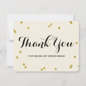 Paillettes dorées | Cartes de remerciement pour de (Devant)