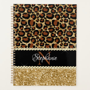 Paillettes dorées Motif Guépard Glamour Monogramme