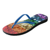 paillettes drapeau chaussures sandales tongs flops (Incliné)