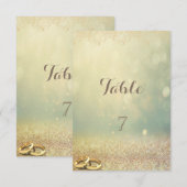 Paillettes élégantes, carte de table de Bagues (Devant / Derrière)