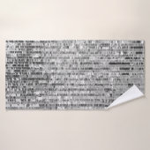 Paillettes en argent motif transparent (Serviette de bain)