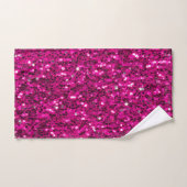 Paillettes fausses étincelles rose chaud (Serviette à main)