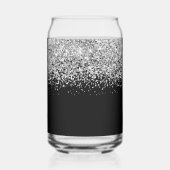 Paillettes Glam Argent sur Fond Noir (Verso)