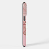 Paillettes Monogramme Chic Or Rose Moderne (Côté droit)