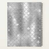 Paillettes Noir & Argent Mermaid Scale Monogramme (Dos)