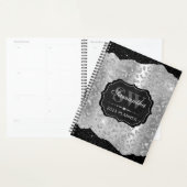 Paillettes noires et argentées Monogramme Taches d (Devant avec enveloppe)