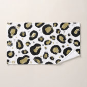 Paillettes Or Blanc et Imprimé Léopard Tacheté Noi (Serviette à main)