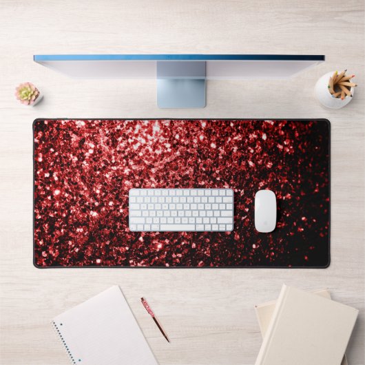 Paillettes scintillantes fausses rouge foncé (Bureau 1)