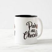Pain au Chocolat Mug - Petit-déjeuner Cadeau (Devant droit)
