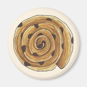 Pain Aux rozijnen Franse patisserie bakkerij voeds Magneet