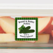 Pain & Beurre Pickets Plaid S Étiquette alimentair (Apposé)