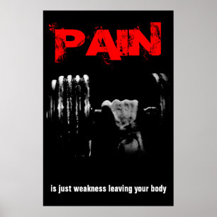Pain Bodybuilding Fitness Inspirerend Poster
