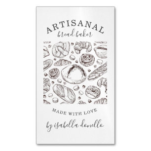 Pain boulangerie Baker Carte de visite magnétique