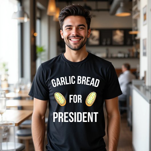 Pain d'ail pour le président T-shirt nourriture dr