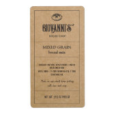 Pain de boulangerie Mix Étiquette papier Kraft Bro (Devant)