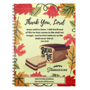 PAIN DE VIE Journal de Gratitude de Thanksgiving