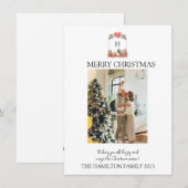 Pain d'épice Crest Village avec photo Carte de Noë (Devant / Derrière)