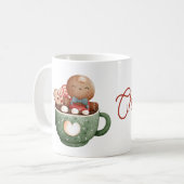 Pain d'épice de Noël Homme Café Mug (Devant gauche)