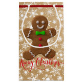 Pain d'épice de Noël sur sac en papier look (Dos)