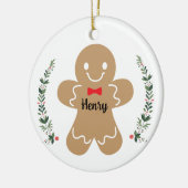 Pain d'épice Garçon Custom Noël Ornement de Noël (Gauche)