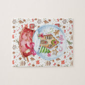 Pain d'épice Maison Snow Globe Puzzle (Horizontal)