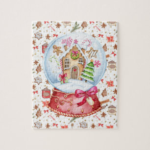 Pain d'épice Maison Snow Globe Puzzle
