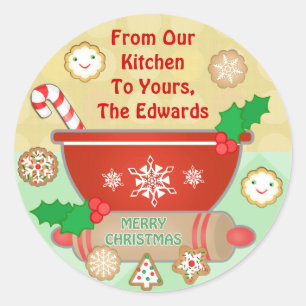 Pain d'épice personnalisé Cookies de Noël Stickers
