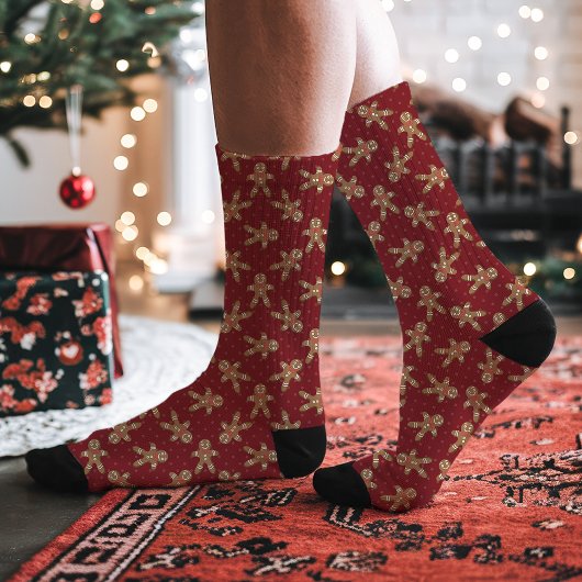 Pain d'épice rouge Homme Polka Dot Noël