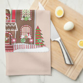 pain d'épice serviette de cuisine (Quart Plié)