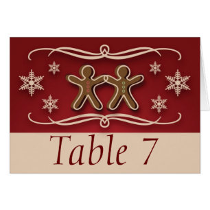 Pain d'épice Table de Noël Placer les cartes