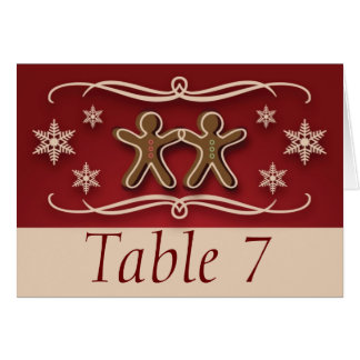 Pain d'épice Table de Noël Placer les cartes