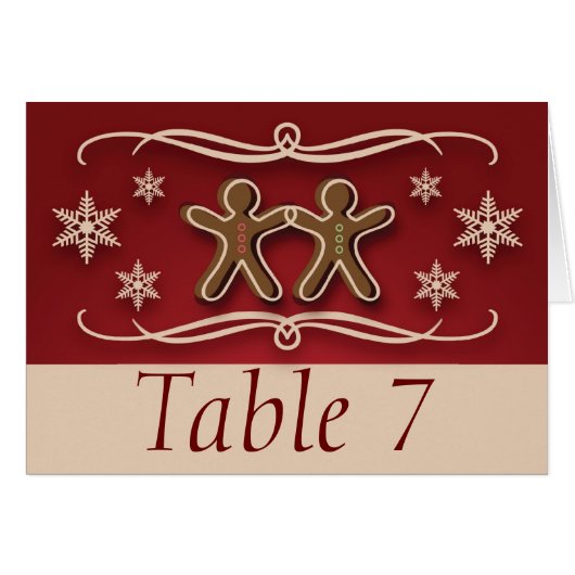 Pain d'épice Table de Noël Placer les cartes (Devant Horizontal)