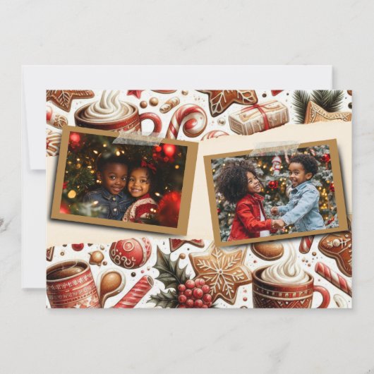 Pain d'épices Carte de Noël à thème plat (Devant)