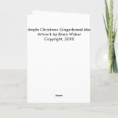 Pain d'épices - Carte de Noël Homme (Dos)