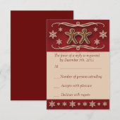 Pain d'épices Carte de réponse RSVP Noël (Devant / Derrière)